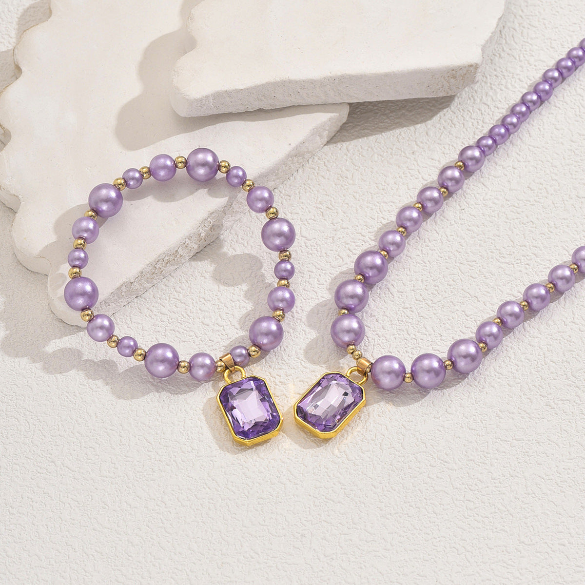 Lavender Bead Pendant Jewelry — product image 3