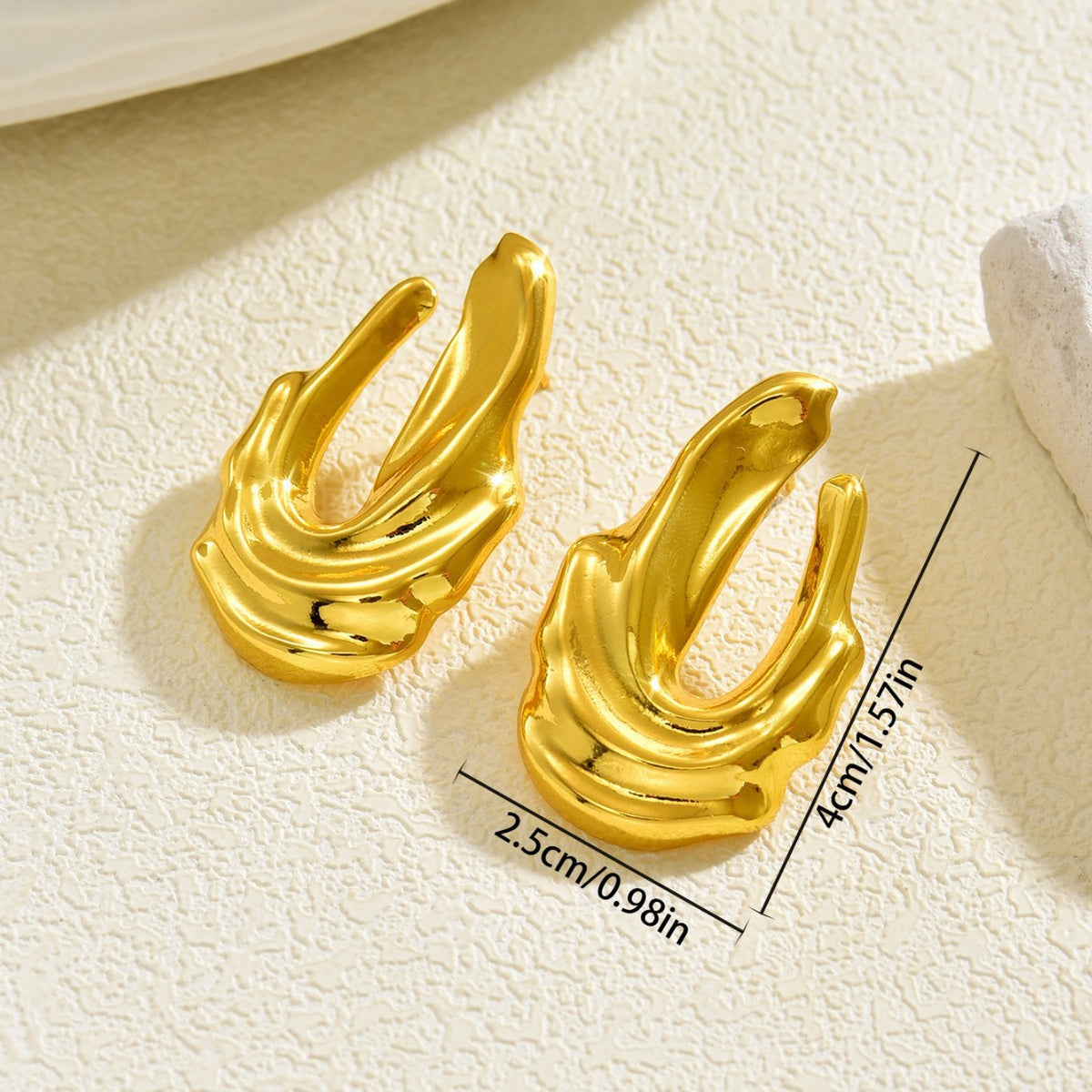 Layered Sculptural Hoop Earrings — product image 4