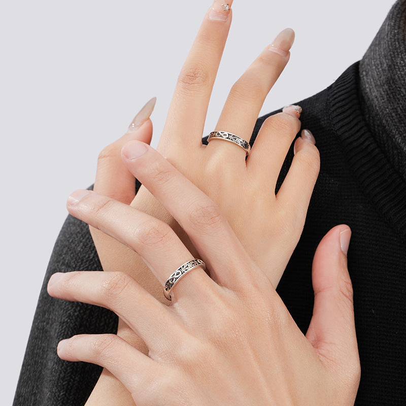 Mobius Sterling Silver 925 Couple Ring Niche Design Light Luxury Ring Valentine's Day Unlimited Symbol Pair Ring