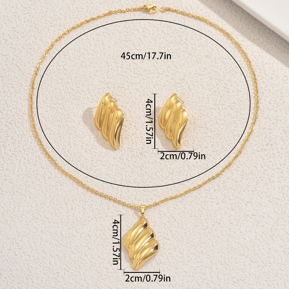 Textured Leaf Pendant Jewelry — product image 4