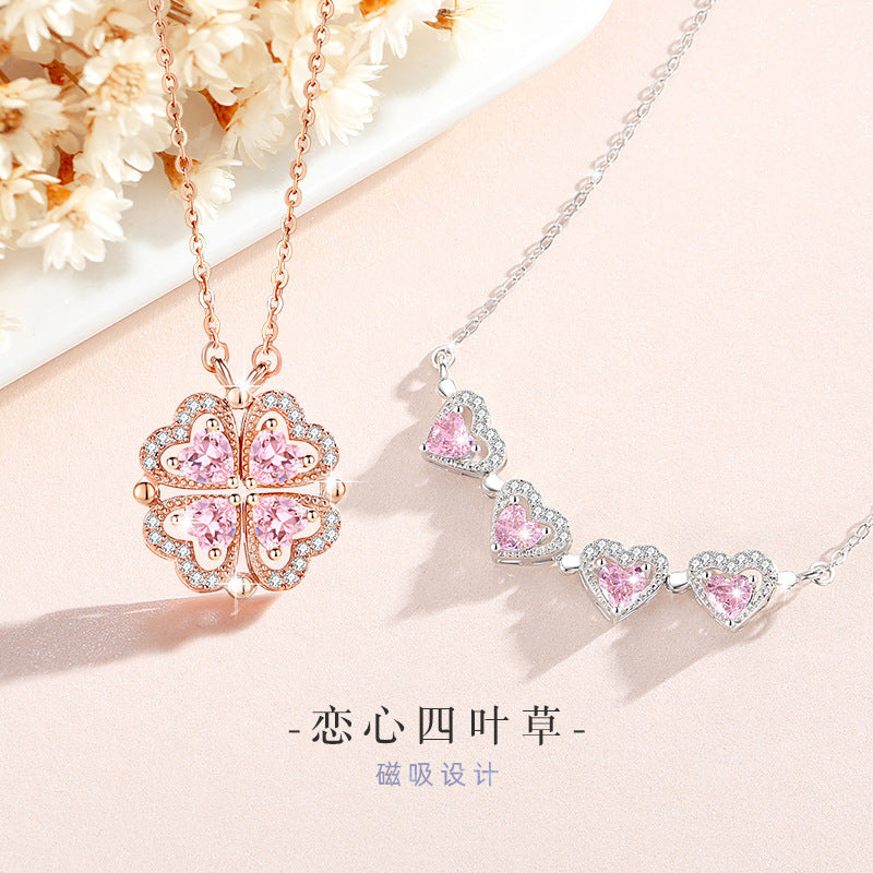 Sterling Silver Clover Necklace