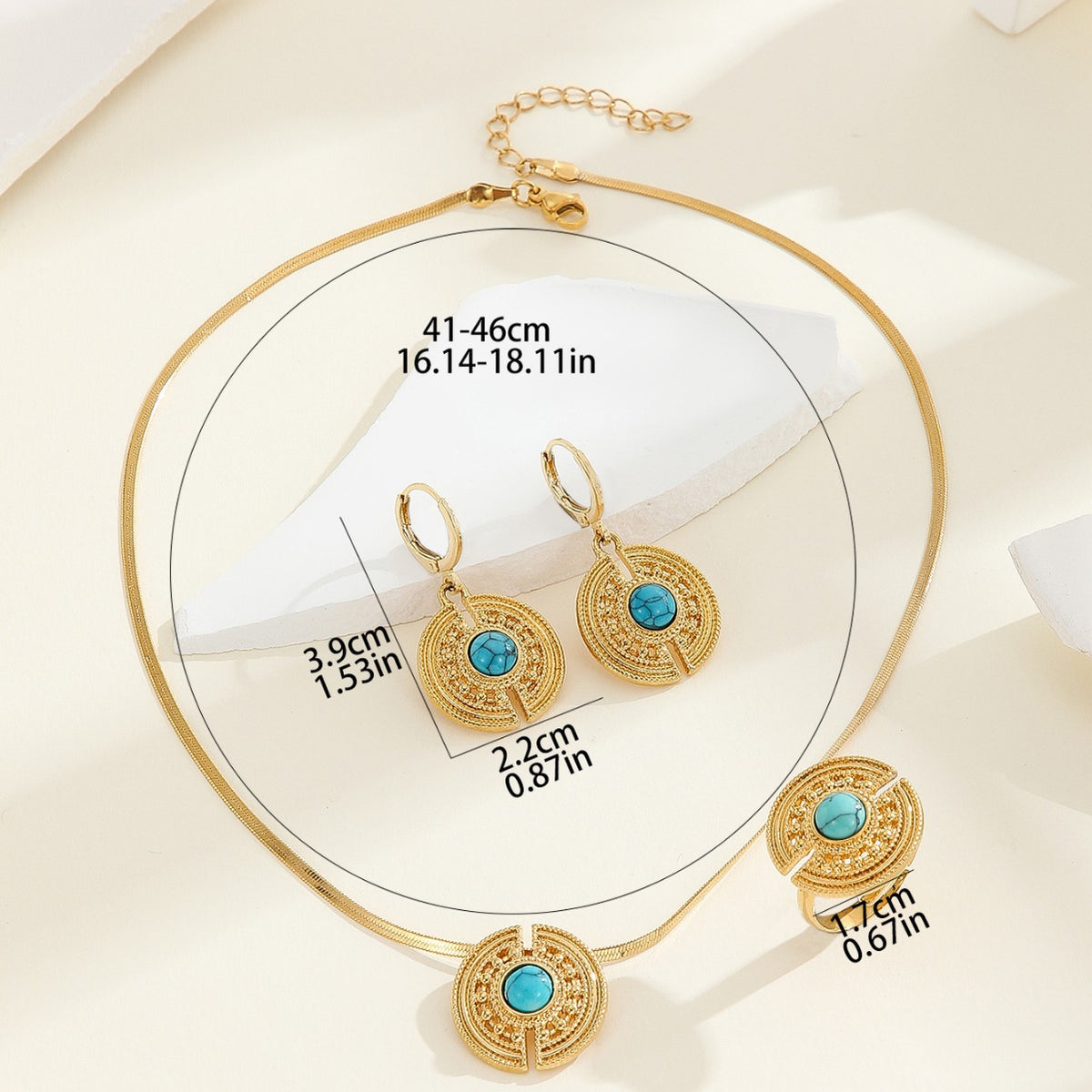 Turquoise-Color Sunburst Jewelry — product image 4