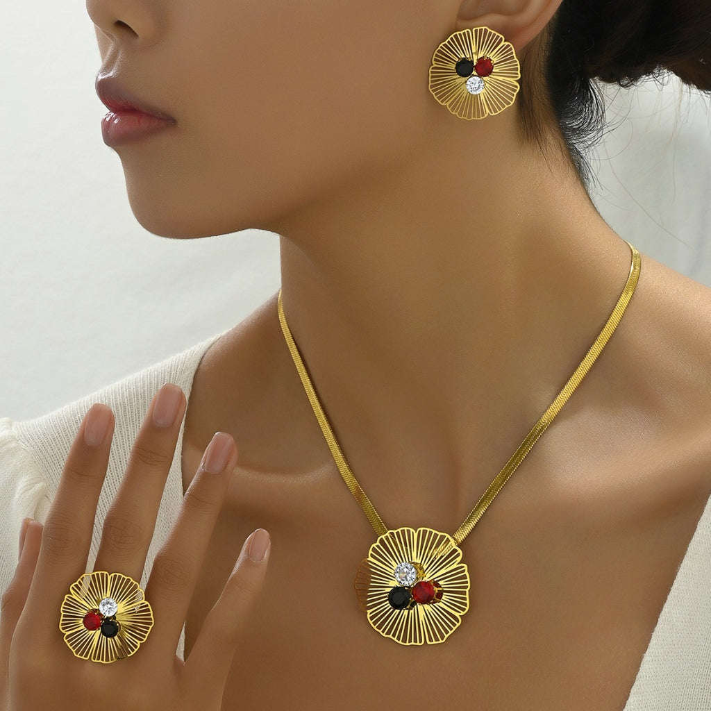 Fine-Line Flower Collar Jewelry — product image 2