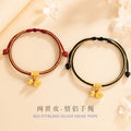 Lucky Lotus Sterling Silver 925 Couple Bracelet New Chinese National Fashion Lotus Red Agate Bracelet Ins Black Agate Bracelet