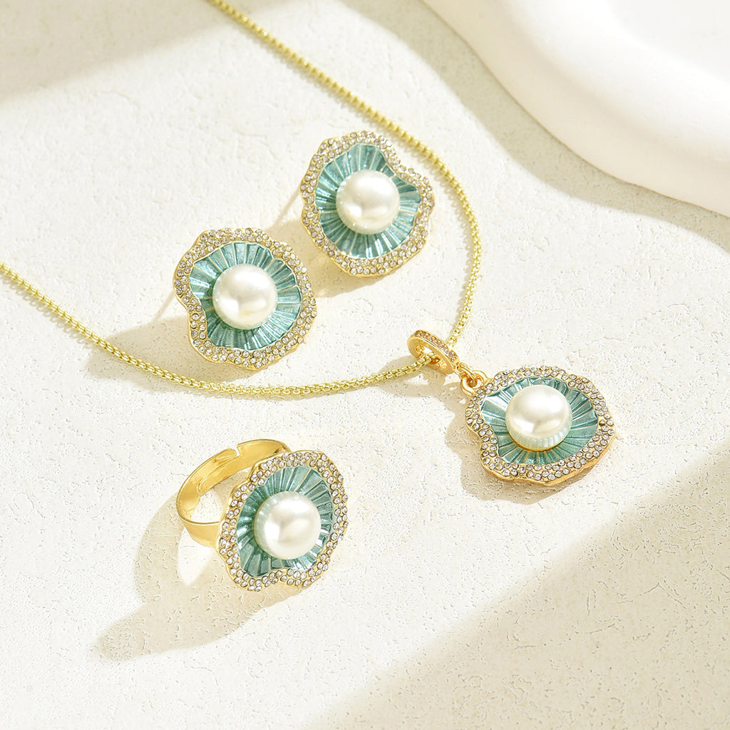 Green Floral Halo Jewelry — product image 2
