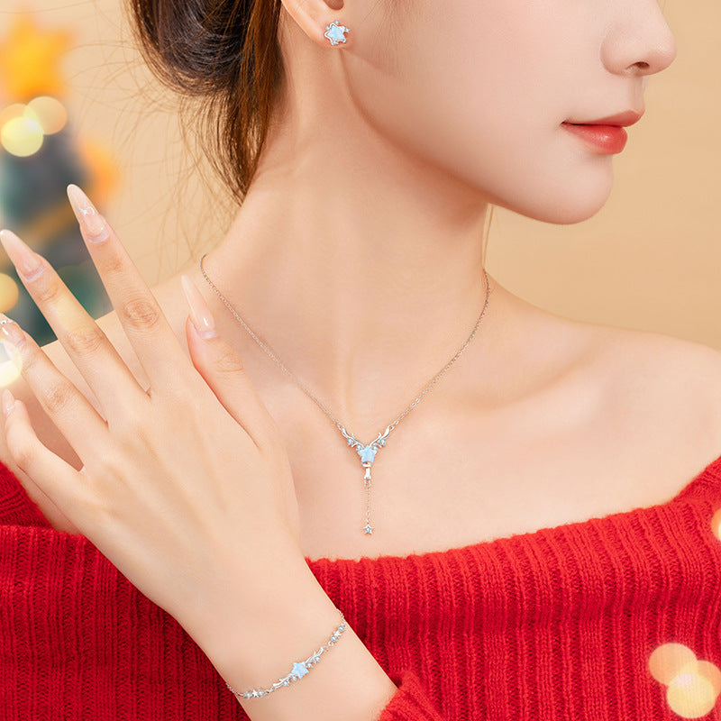 Schmuck aus 925er Sterlingsilber – Geweih und Stern